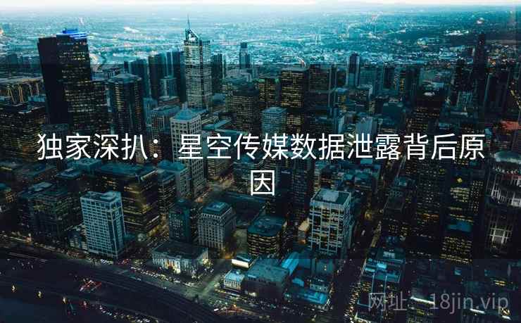 独家深扒：星空传媒数据泄露背后原因